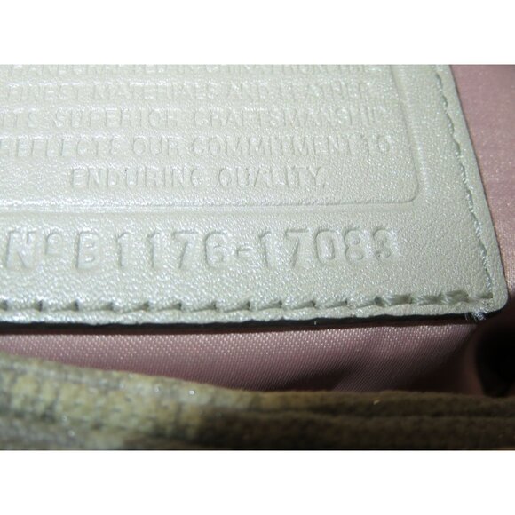 COACH Kristin Ikat Op Art Silver Gray Print Sparkle Canvas Hobo Flap Handbag - Picture 10 of 15